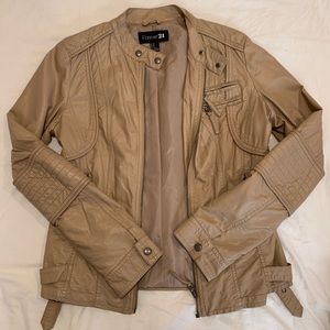 Faux Leather Moto Jacket